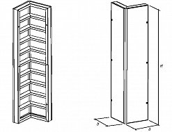 Щит угловой наружный 0,47х0,47х3,0м